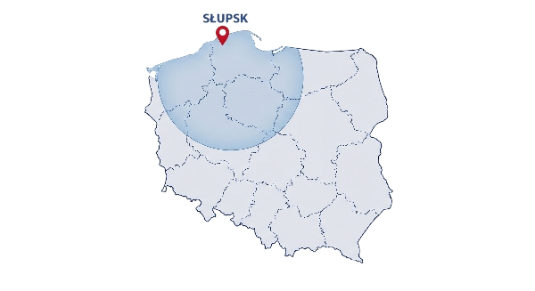 Mapa obszaru działania - Słupsk i okolice